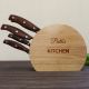 Personalised Kitchen 5pc Wooden Knife Set