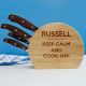 Keep Calm 5pc Wooden Knife Set