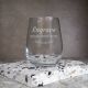 Custom engraved stemless wine glass