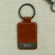 Engraved Initials Brown Key Ring