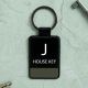 Stylish Personalised Black Key Ring