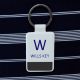 Stylish Personalised White Key Ring