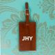 Personalised Initials Brown Luggage Tag