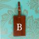 Brown Luggage Tag With Personalised Initials