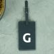 Grey Luggage Tag With Personalised Initials