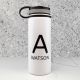 Initial & Name White Sports Bottle