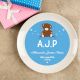 Baby Boy Birth Announcement Plate