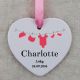 Baby Girl Arrives Heart Ornament