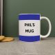 Personalised Blue Stripes Mug