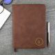 Monogram Circle Brown Personalised Compendium