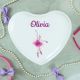 Little Dancers Personalised White Heart Jewellery Box