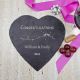 Congratulations Personalised Heart Slate Placemat