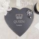 Personalised Royal Heart Slate Placemat