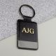 Monogrammed Black Keyring