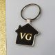 Black leatherette personalised house key ring